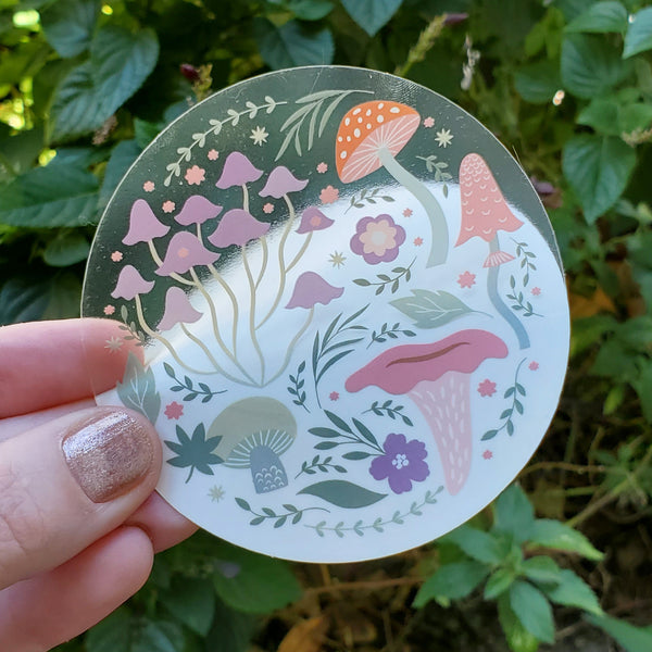 Mushroom Clear Sticker