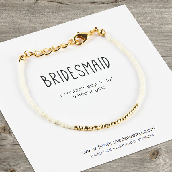 Bridal Jewlrey- Knotted Bangle Braclet with Customizable Heart Card-  Bridesmaid Gift - Bridesmaid Gifts Boutique