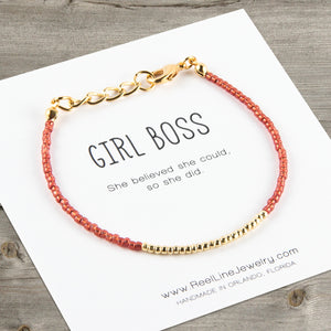 Minimalist  Girl Boss Bracelet