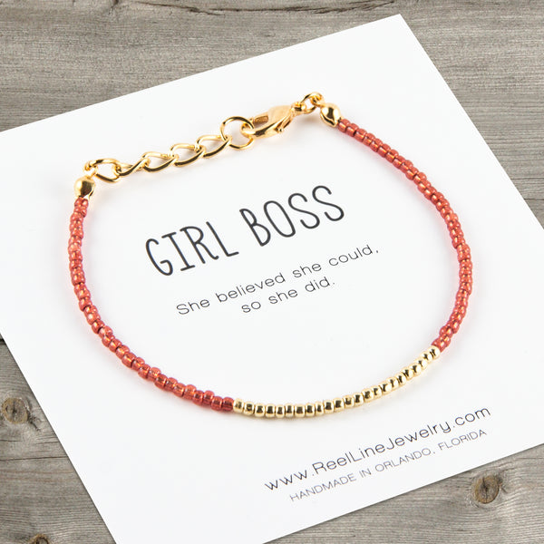 Minimalist  Girl Boss Bracelet